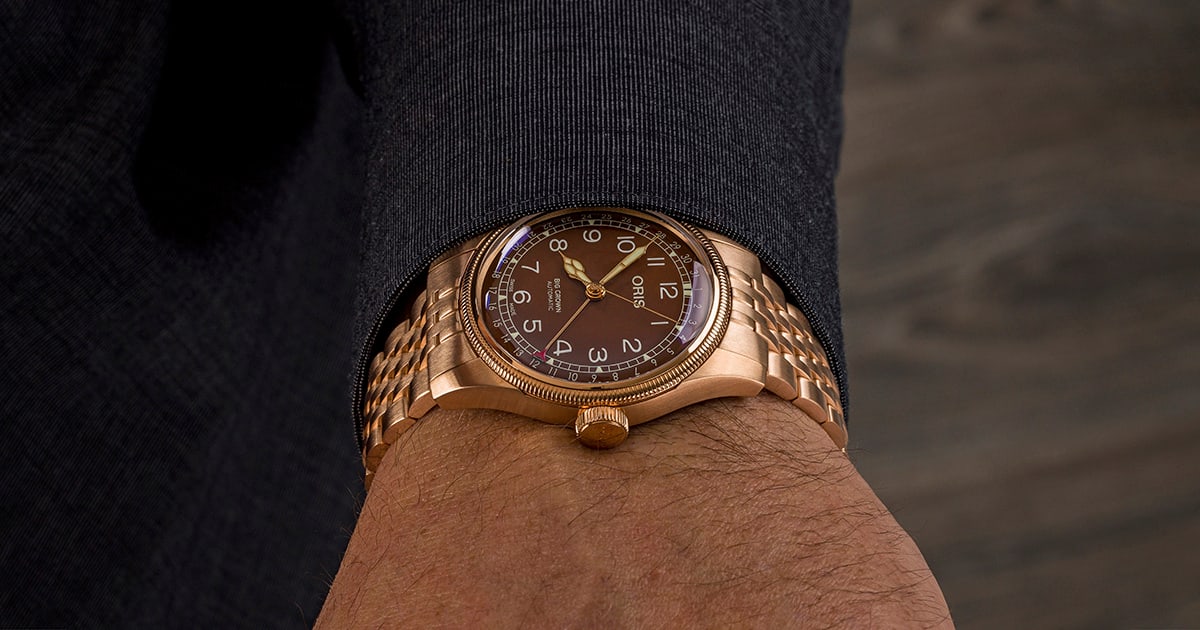 オリス ビッグクラウン ブロンズ ポインターデイト - 01 754 7741 3168